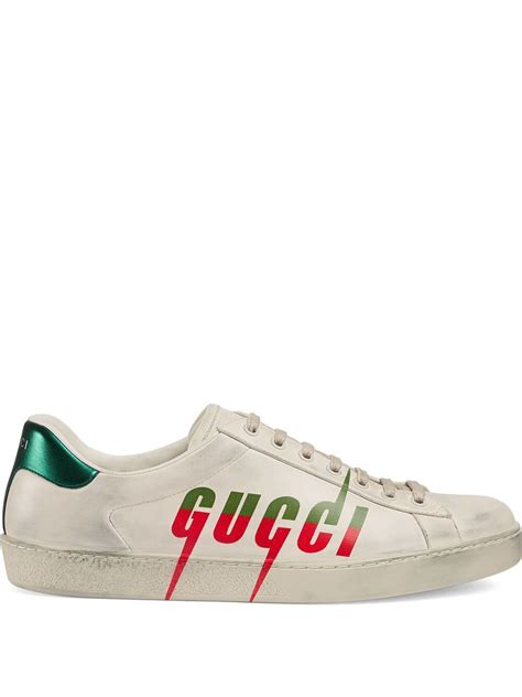 gucci ace distressed sneakers|gucci screener low top sneakers.